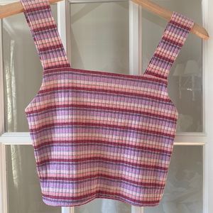 American Eagle M cropped striped tank